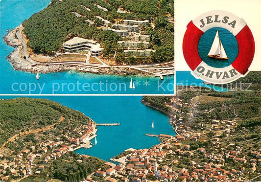 73731155 Jelsa Croatia Fliegeraufnahme Panorama