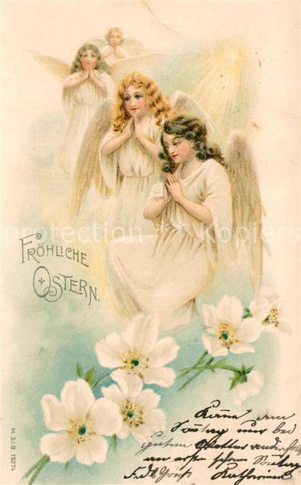 73791663 Ostern Easter Paques Litho Engeln