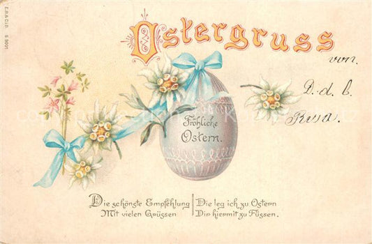 73791674 Ostern Easter Paques Litho Osterei