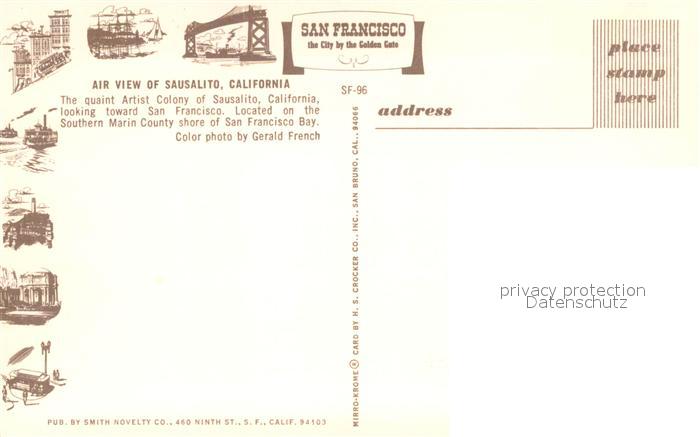 73732459 Sausalito California Quaint Artist Colony of Sausalito San Francisco Ba