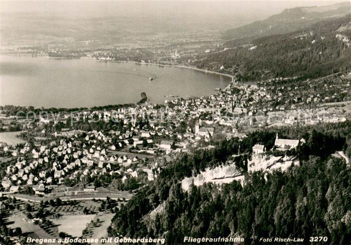 73737373 Bregenz Bodensee Fliegeraufnahme Bodensee Gebhardsberg