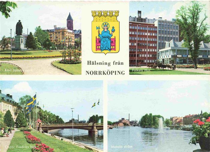 73978283 Norrkoeping Sweden Karl Johans Park Folkets Hus Oscar Fredriks bro Mota