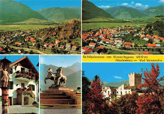 73978291 Schluderns Tyrol du Sud Photos aériennes panorama Château monument du Vinschgau