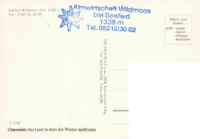 73978331 Seefeld Tirol Almwirtschaft Wildmoos Pferdeschlitten