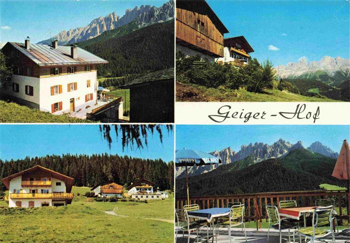 73978441 Nova Levante Tyrol du Sud IT Pension Geigeralm Geiger-Hof Terrasse Panorama