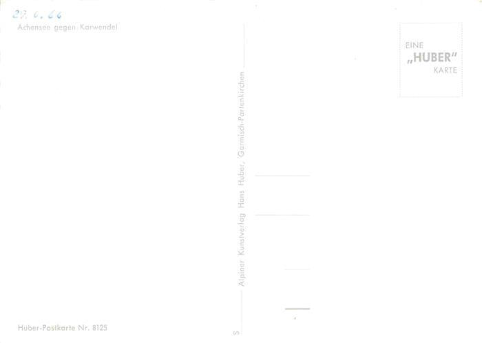 73978477 Achensee Tirol AT Panorama Blick gegen Karwendel Huber Karte Nr. 8125