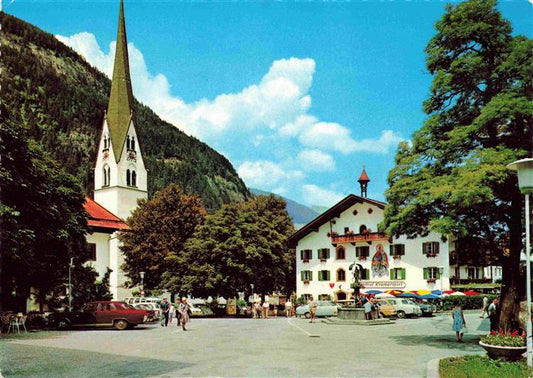 73978878 Mayrhofen Zillertal Tirol AT Dorfplatz Gasthaus Kirche