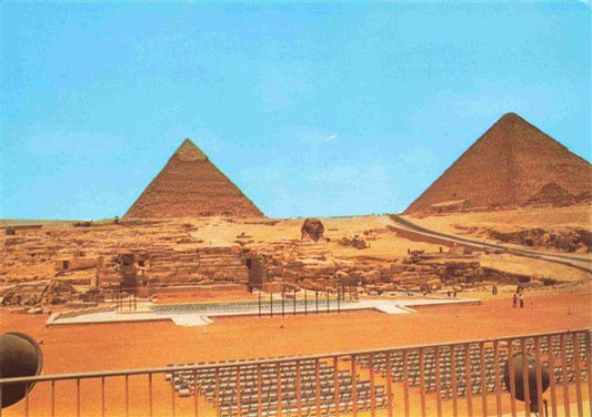 73978902 Giza Gizeh Egypt The Sphinx and the Pyramids of Khufu and Khafre