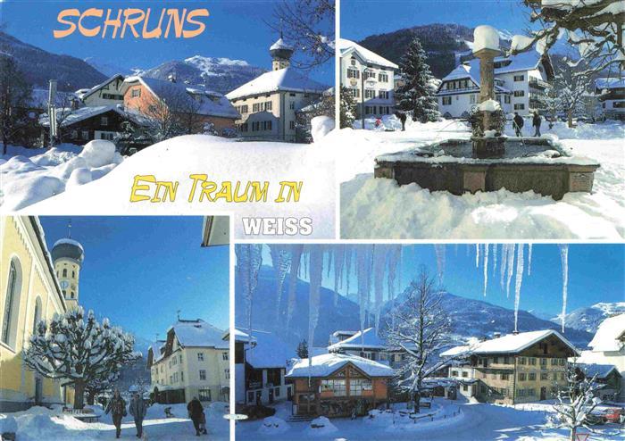 73978905 Schruns Vorarlberg Wintersportplatz im Montafon Teilansichten Brunnen i