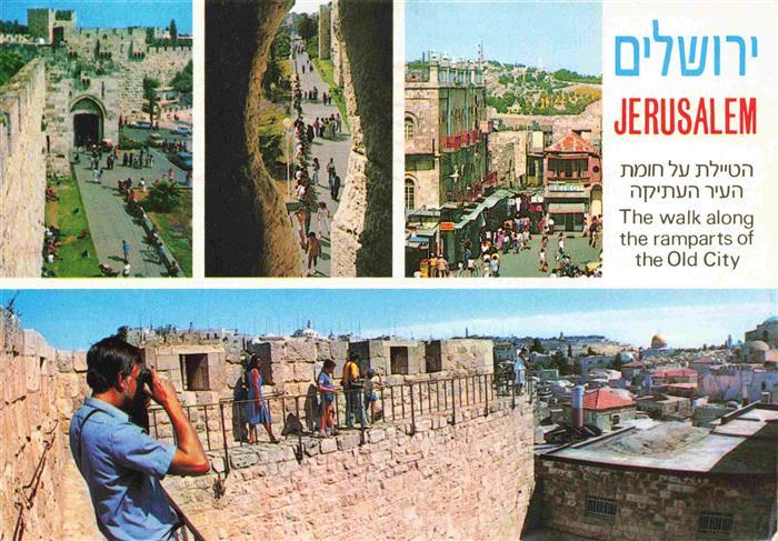 73978917 Jerusalem  Yerushalayim Israel Walk along the ramparts of the Old City