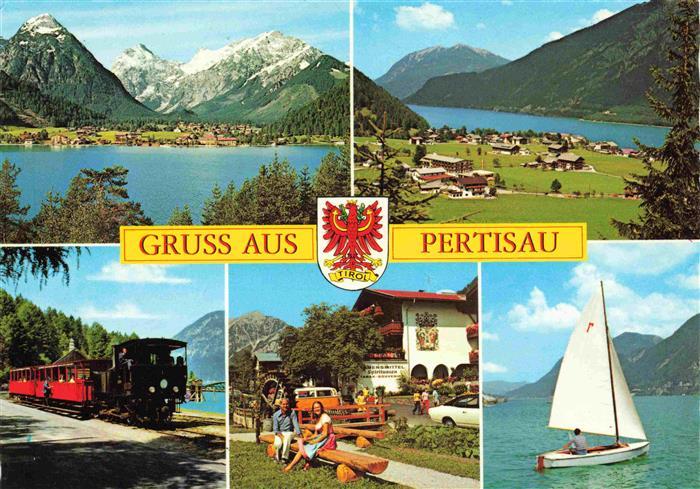 73978943 Pertisau Achensee Tirol AT Panorama Eisenbahn Hotel Restaurant Segeln A