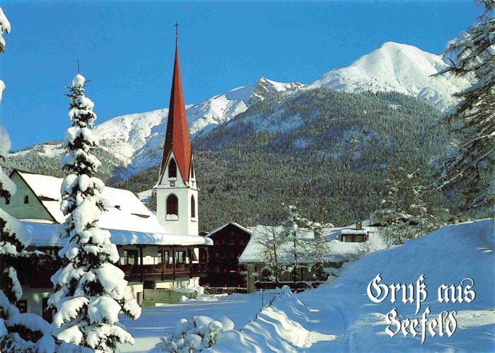 73978944 Seefeld Tirol Gotische Pfarrkirche St. Oswald Schigebiet Rosshuete im W