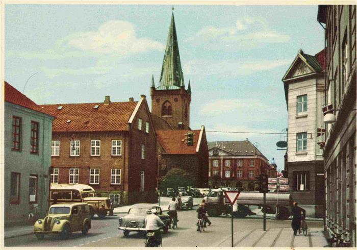 73978983 Vejle DK Stadtzentrum Blick zur Kirche