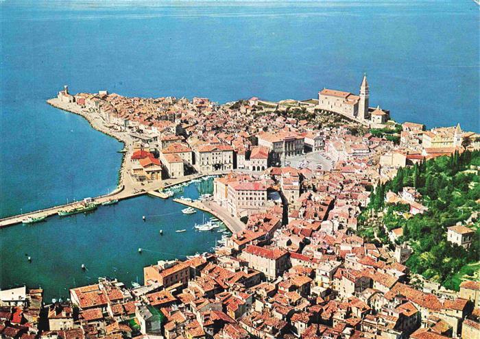 73980087 Piran Istria Slovenia Fliegeraufnahme