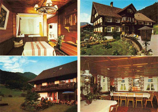 73980715 Bezau Vorarlberg Gaestehaus Kaufmann Zimmer Gaststube Terrasse