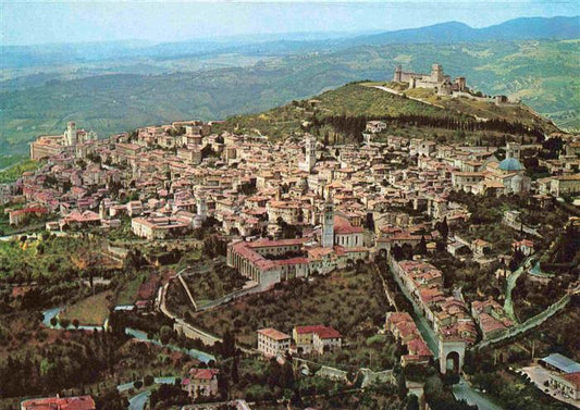 73980791 Assisi Umbria Fliegeraufnahme