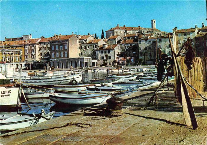 73980513 Rovinj Rovigno Istria Croatia Harbour Fishing Boats