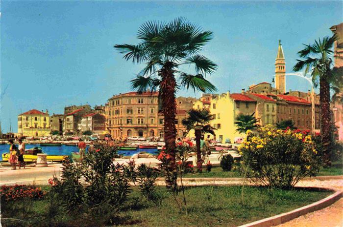 73980522 Rovinj Rovigno Istria Croatia Promenade at the harbor