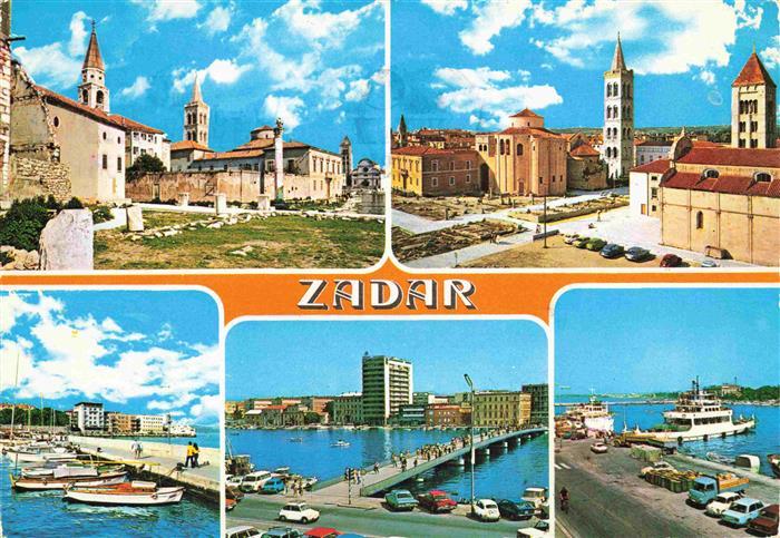 73980587 ZADAR Zadra Zara Croatia Motive City Center Harbor Ferry