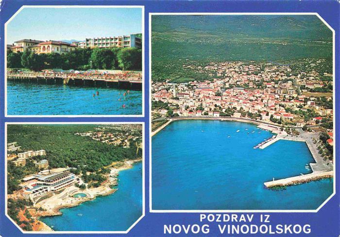 73980594 Novog Vinodolskog Novi Vinodolski Rijeka Croatia Hafen Hotel Luftaufnah