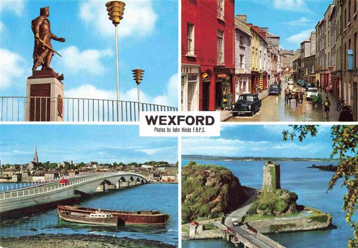 73980911 Wexford Leinster Ireland monument bridge coastal panorama ruin town center