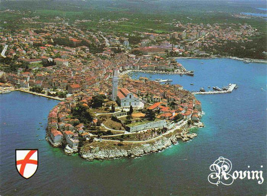 73980934 Rovinj Rovigno Istrien Croatia Altstadt Kirche Halbinsel Hafen