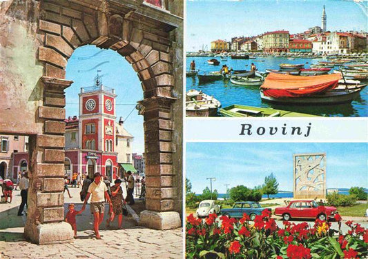 73980947 Rovinj Rovigno Istria Croatia town square harbor monument