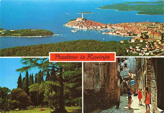 73980948 Rovinj Rovigno Istria Croatia Panorama Aerial View Parks Alley