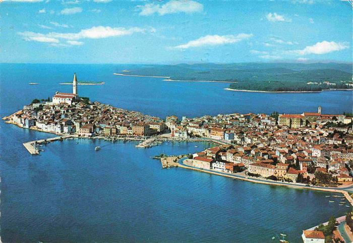 73980955 Rovinj Rovigno Istria Croatia Panorama Harbour Old Town