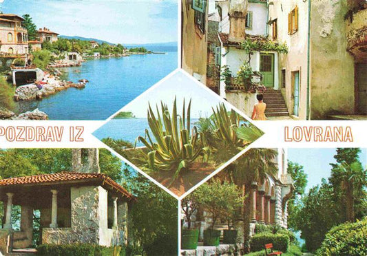 73980991 Lovran Lovrana Laurana Croatia coastal panorama alley park plant