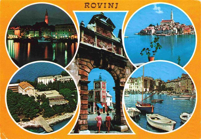 73981001 Rovinj Rovigno Istrien Croatia Teilansichten Hafen Luftaufnahme