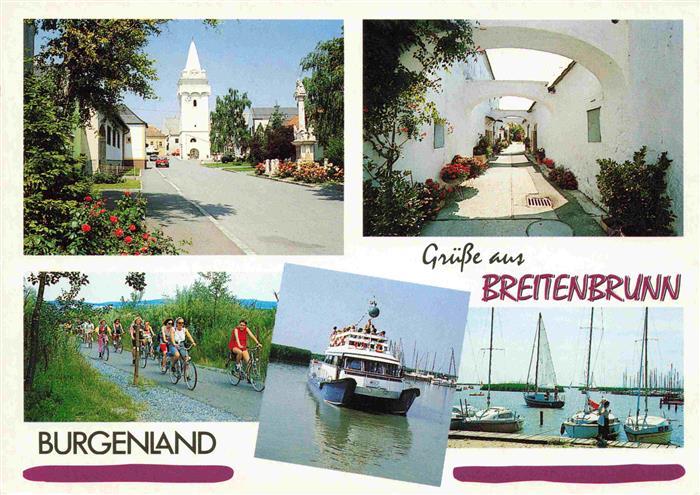 73981080 Breitenbrunn Burgenland Ortspartie Radfahren Gasse Faehre Segelpartien