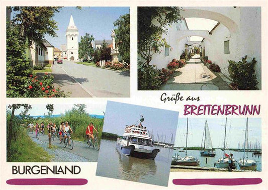 73981081 Breitenbrunn Burgenland Ortspartie Radfahren Gasse Faehre Segelpartien