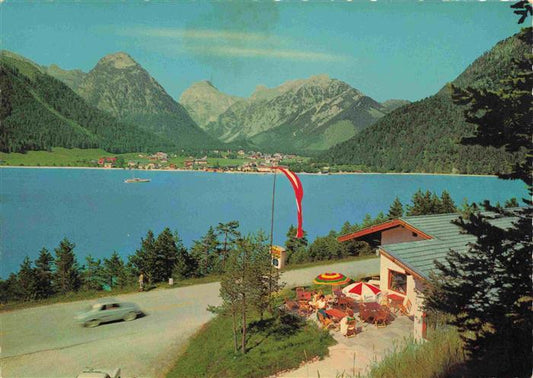 73981232 Pertisau Achensee Tirol AT Blick vom Terrassenrasthaus Bergkristall