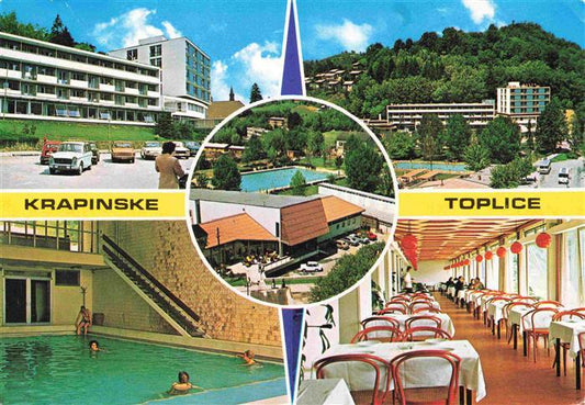 73981985 Krapinske Toplice Hotels Frei und Hallenbad Speisesaal