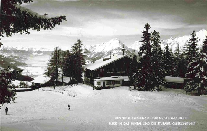 73981313 Schwaz Tirol AT Alpenhof Grafenast Winterpanorama Blick ins Inntal und