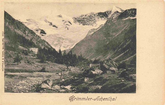 73981384 Krimml 1076m Pinzgau AT Panorama Krimmler Achenthal Gletscher