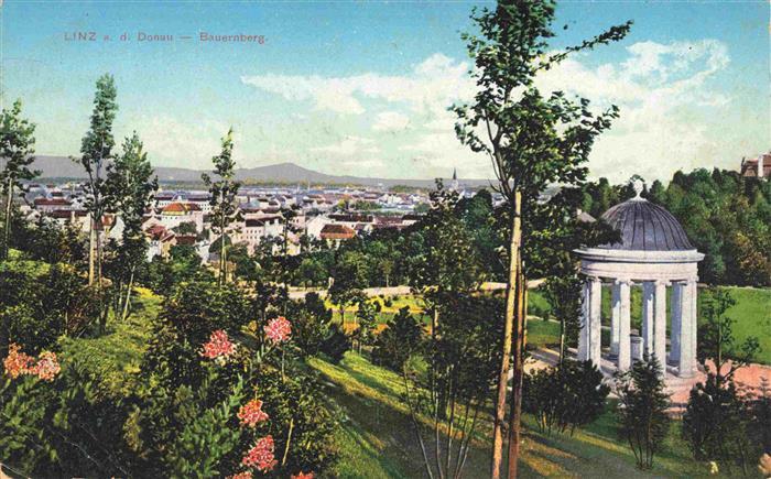 73981386 LINZ DONAU AT Panorama Blick vom Bauernberg Pavillon