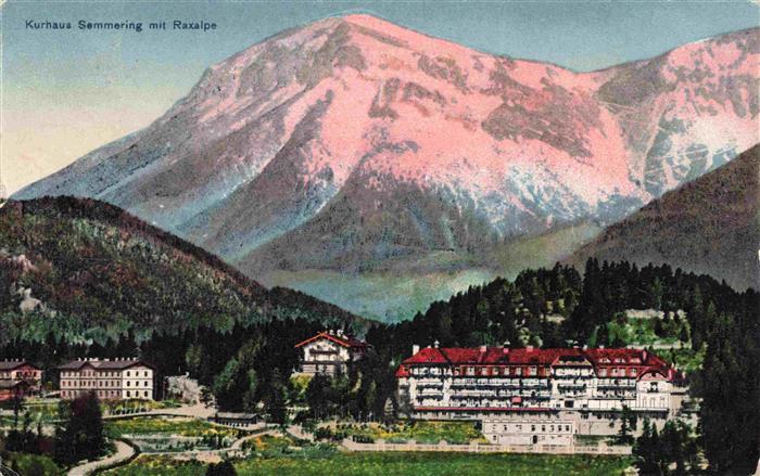 73981397 Semmering Niederoesterreich Panorama Kurhaus mit Raxalpe