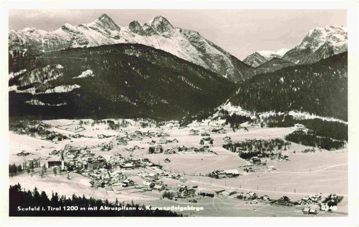 73981410 Seefeld Tirol mit Ahruspitzen und Karwendelgebirge Winterpanorama