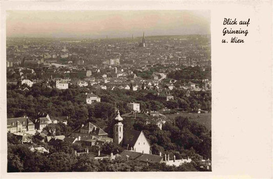 73981411 Grinzing Doebling Wien AT Panorama Zensurstempel