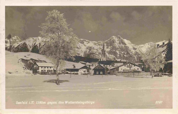 73981602 Seefeld Tirol Winterpanorama Blick gegen Wettersteingebirge