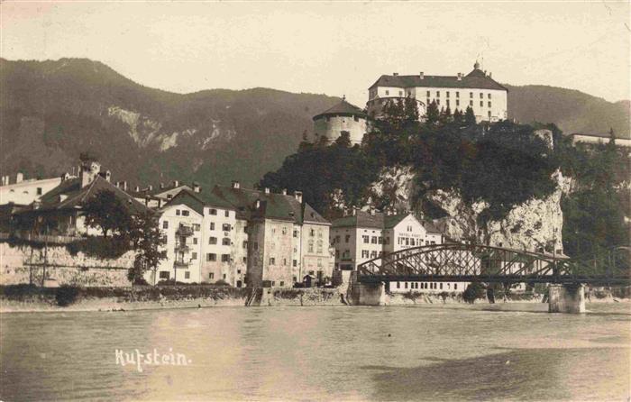 73981631 KUFSTEIN Tirol AT Blick ueber den Inn zum Schloss