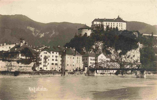 73981631 KUFSTEIN Tirol AT Blick ueber den Inn zum Schloss