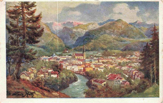 73981652 Bad Ischl Salzkammergut AT Panorama Kuenstlerkarte