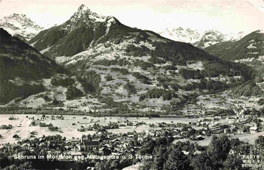 73981863 Schruns Vorarlberg Panorama Montafon gegen Mittagspitze