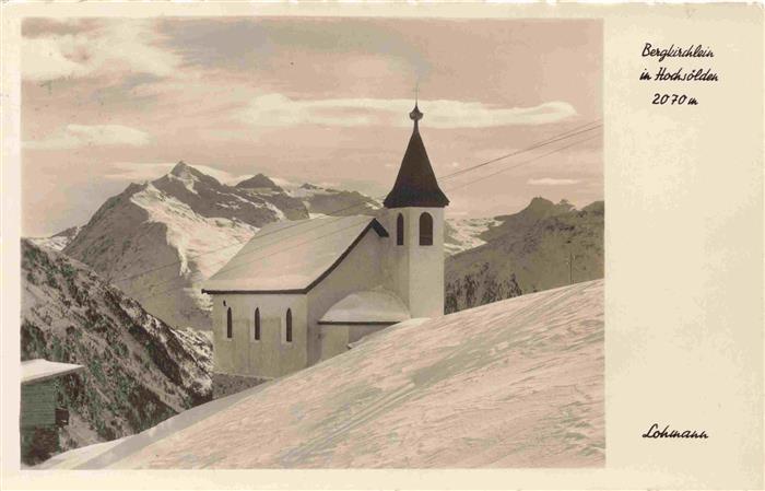 73981866 Hochsoelden Tirol AT Bergkirchlein Wintersportplatz oetztaler Alpen