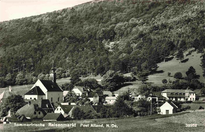 73982199 Raisenmarkt Alland Niederoesterreich AT Panorama Kirche