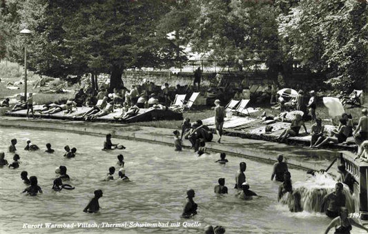 73982206 Warmbad Villach Kaernten AT Thermal Schwimmbad mit Quelle