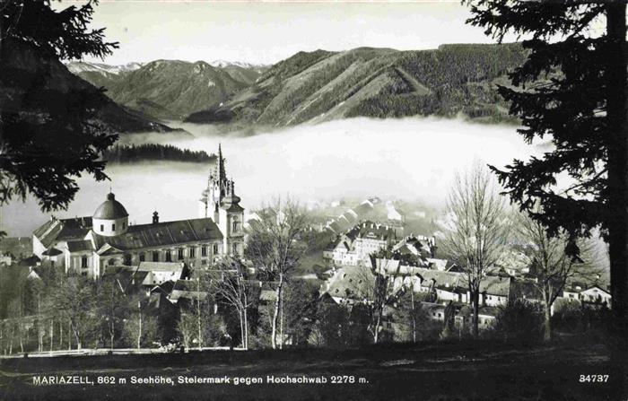 73982276 Mariazell  Steiermark AT mit Wallfahrtskirche und Hochschwab